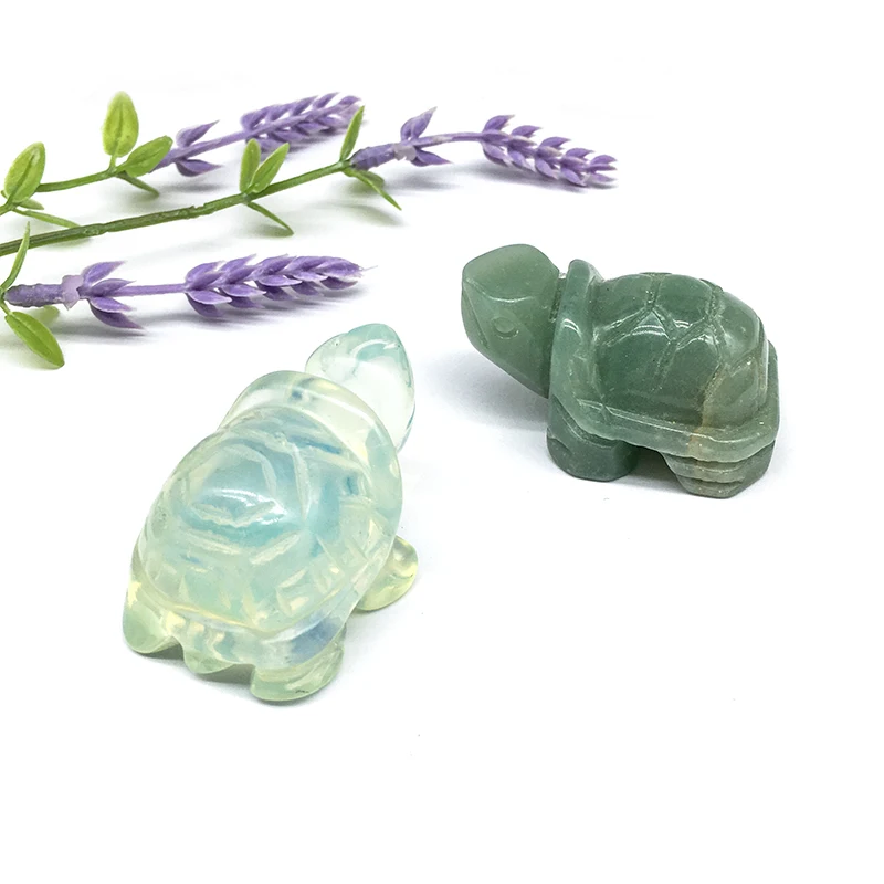 Оптовая продажа натуральное исцеление хрустальные черепахи ручной работы смешанный материал черепаха для украшения дома подарок