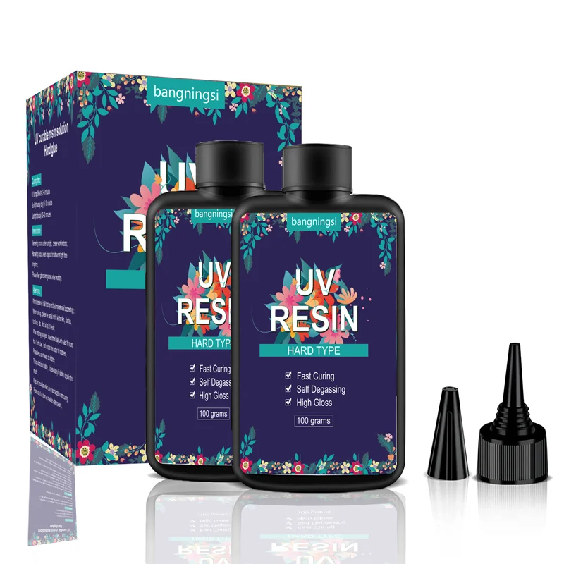 Crystal Clear Free Sample UV Epoxy Resin Kit Youv Uv Led Flower Wire Art Dip Resin For Domed Stickers