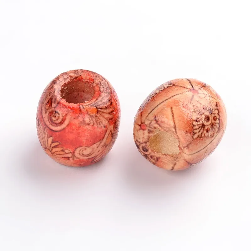 Pandahall 16mm Mixed Natural Wood Round Beads