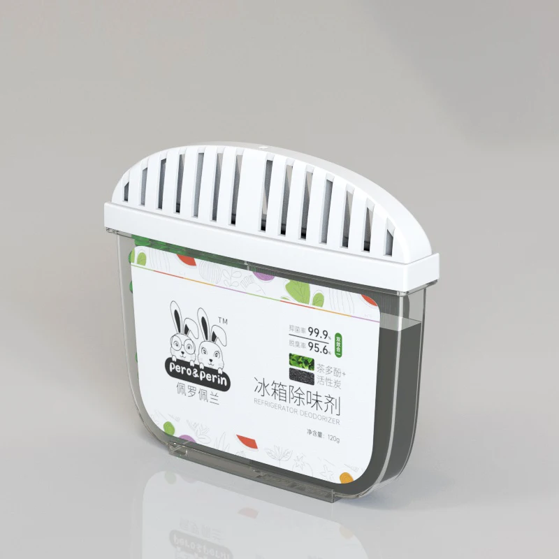 Tea Polyphenols&Charcoal Dual Effect Refrigerator Deodorizer Odor Eliminator Odor Absorb for Fridge