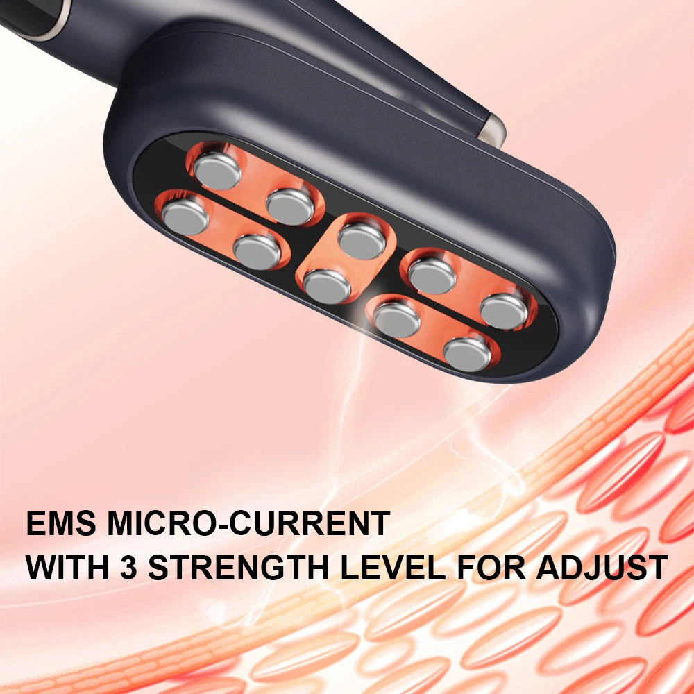 New Arrival 9 Led Colors Therapy Wand Skin Care Wand Ems Micro-current Beauty Eye Lifting Facial Beauty Device Eye Massager Wand