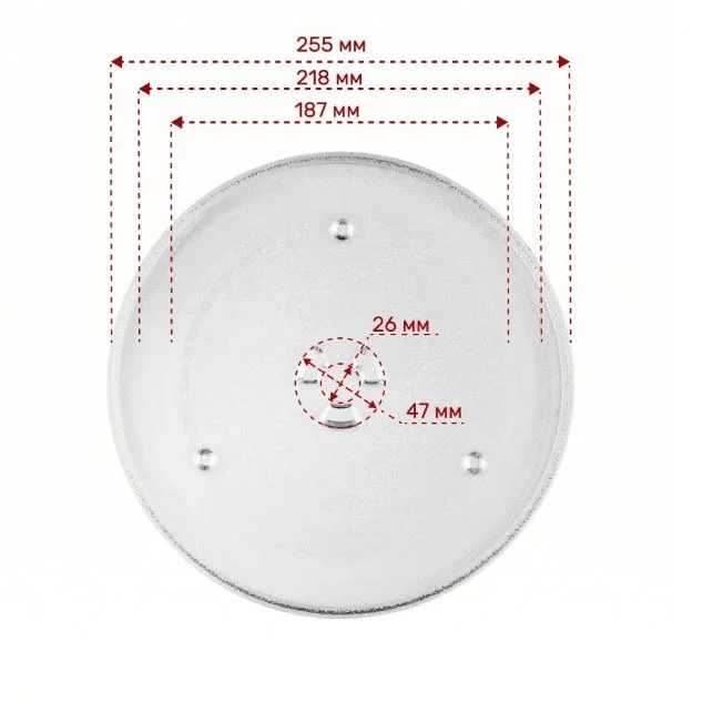 Поворотный стол для микроволновой печи стеклянный лоток