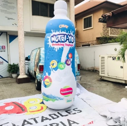 Transparent Inflatable Water Bottle Advertising Inflatable Drink Bottle Balloon for Outdoor