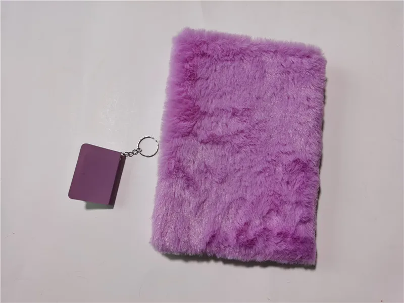 Wholesale Fluffy Plush Notebook A5 A6 Cartoon Stationery Kids Gifts Journal Dairy Book Plush Notebook