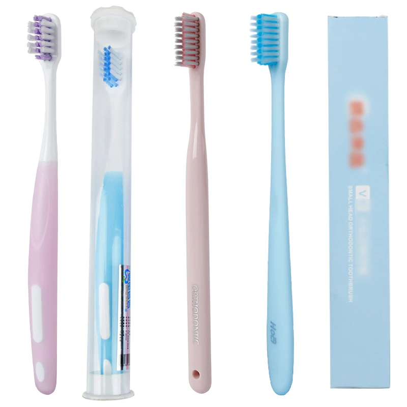 Orthodontic toothbrush carton packaging toothbrush factory accepts customization and logo