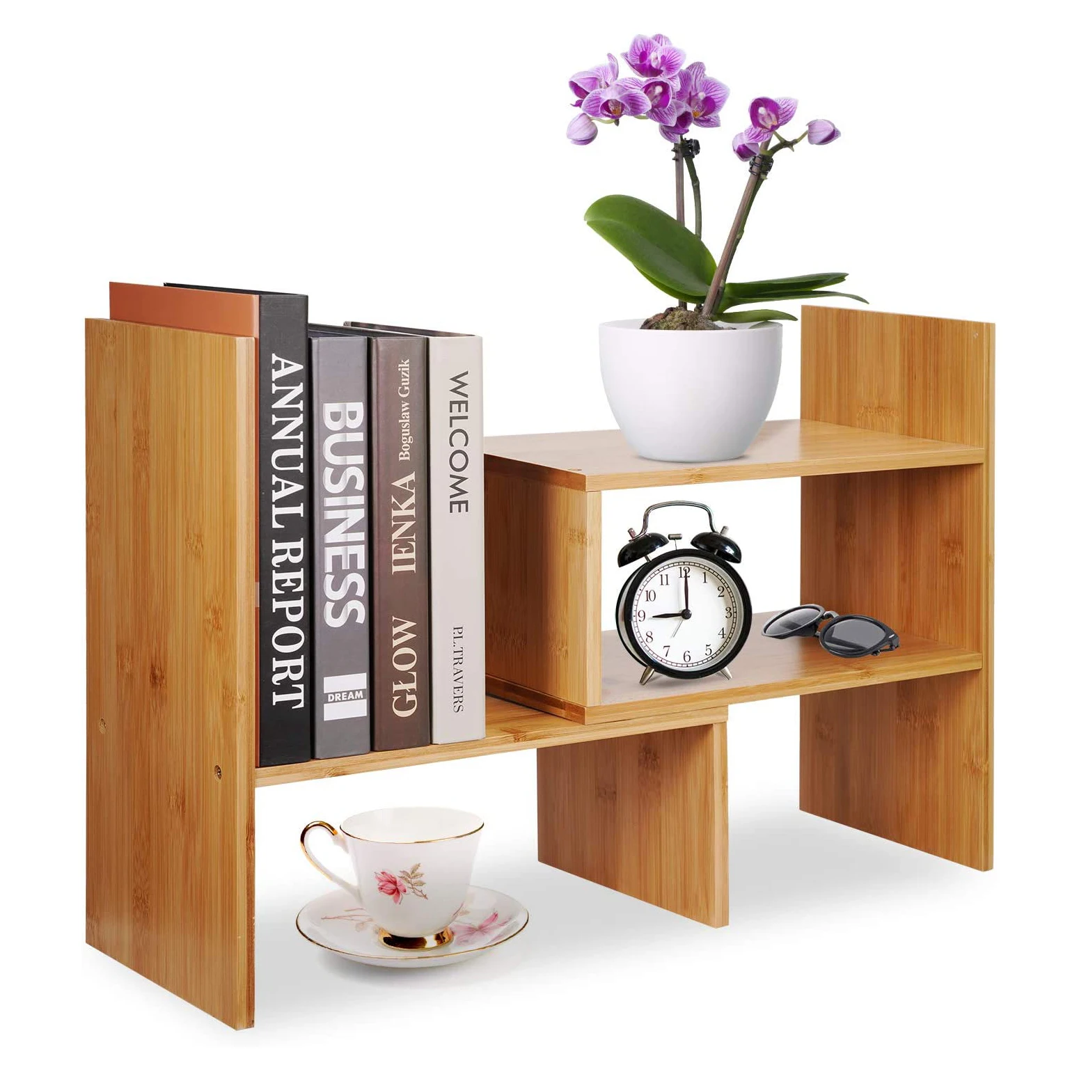 School home hot sale bamboo custom wholesale simple design big industrial style bookshelf