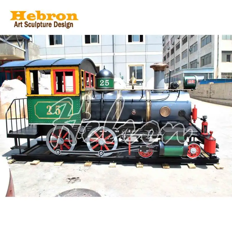 Custom large size amusement park track steam train and track steam locomotive for sell