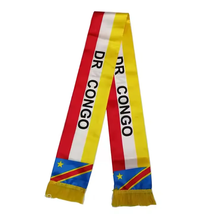 Any Printing Souvenir Gift Brazil Argentina Palestine Flags Scarf National for Football Team Fans Cheer Scarves