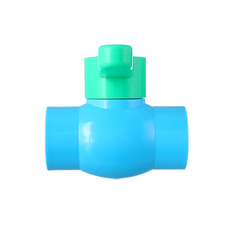 china Hot Sale India Pakistan Market PP Or ABS green Handle 1PC din20 PVC Ball Valve
