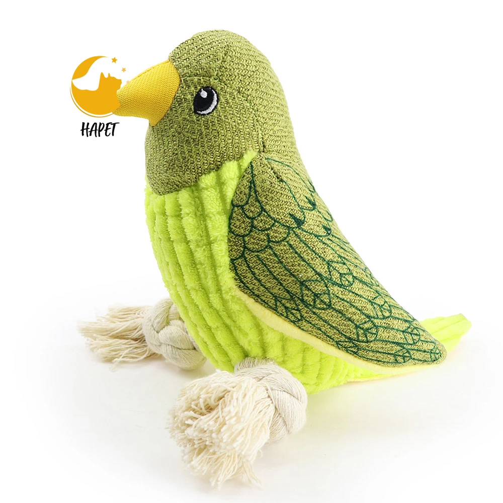 
soft parrot shaped pet chew squeaky dog toys pet dog chew toys plush 