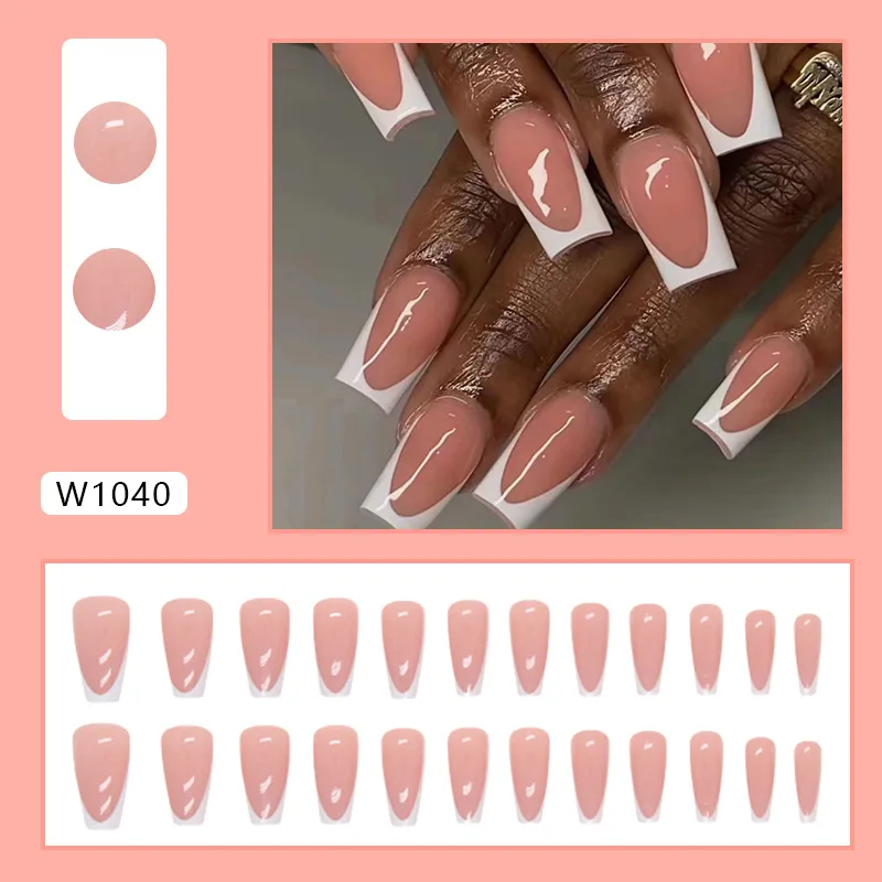 wholesale new design french style fake nails soft gel ABS press on nails