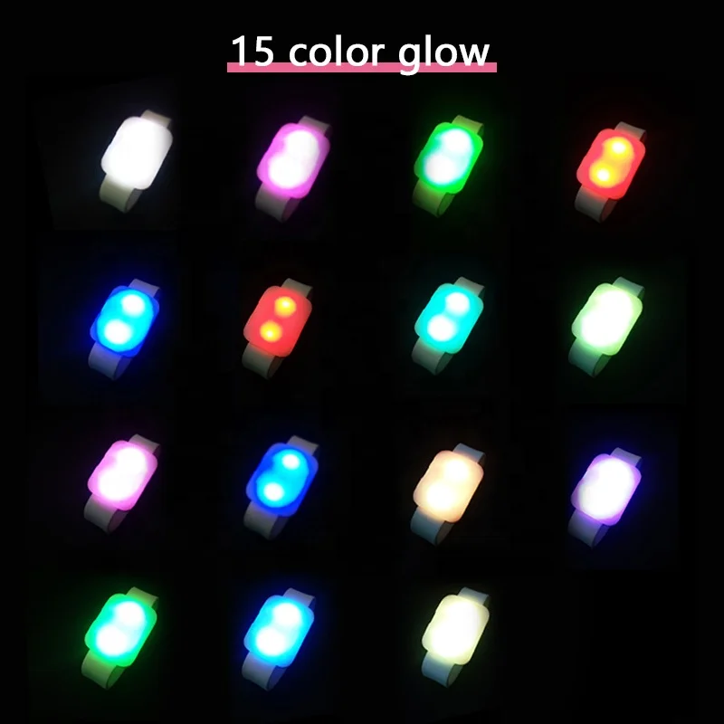 Night Party Supplies LED Glow Wristbands Blink Luminous Lighting Flashing Customized LED Glow Bracelets