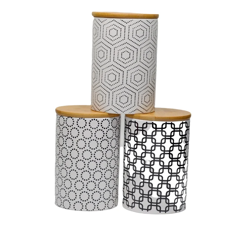 Wholesale Custom LOGO Porcelain Airtight Tea Canister Ceramic Storage Jar with Lid