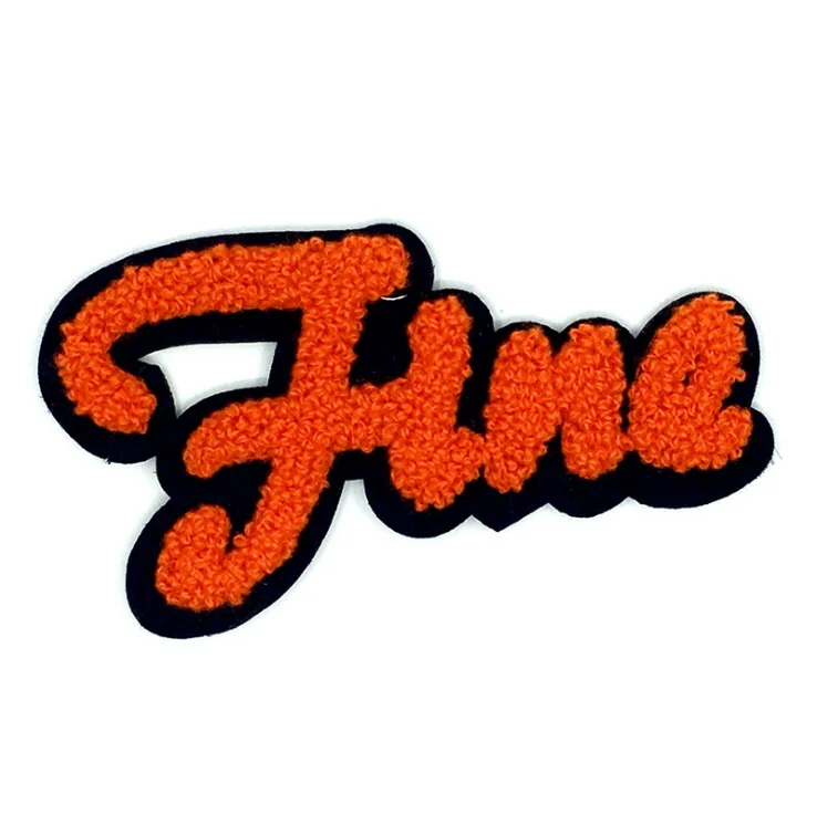 
Wholesale Custom iron on embroidery towel chenille patches for clothing 