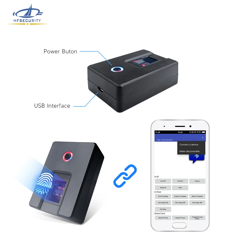 HFSecurity HF4000plus Free sdk Fingerprint Scanner For Computer Login With Software apk Android Fingerprint Scanner