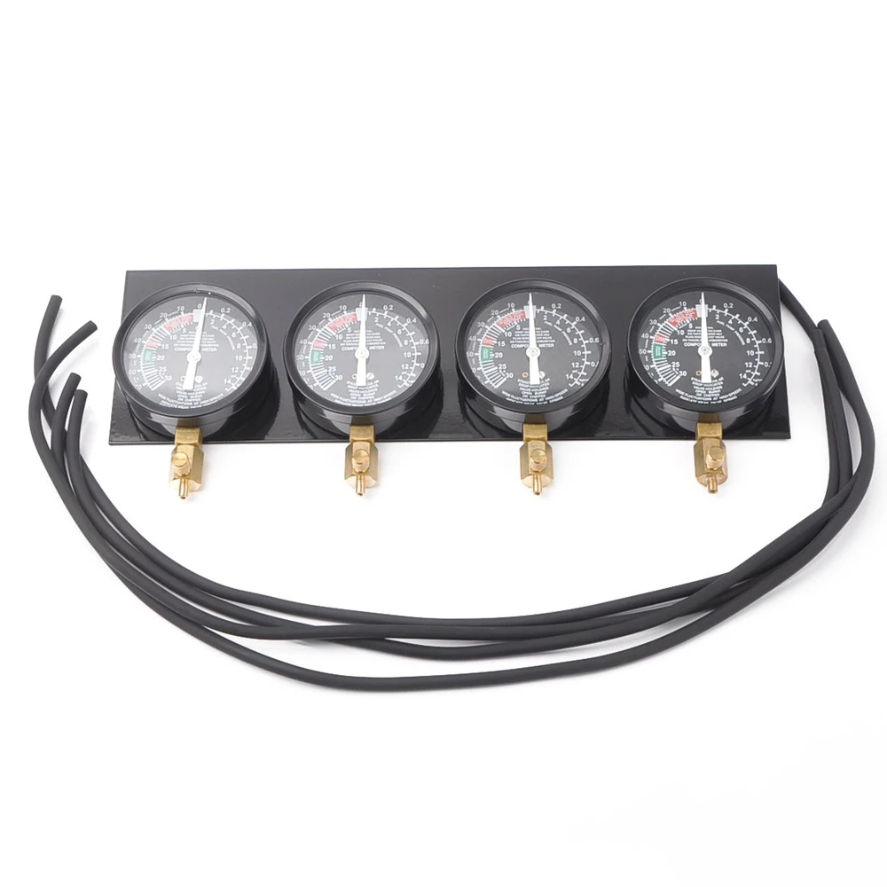 4Pcs Motorcycle Fuel Vacuum Carburetor Car Synchronizer Tool Balancer Gauge Kit