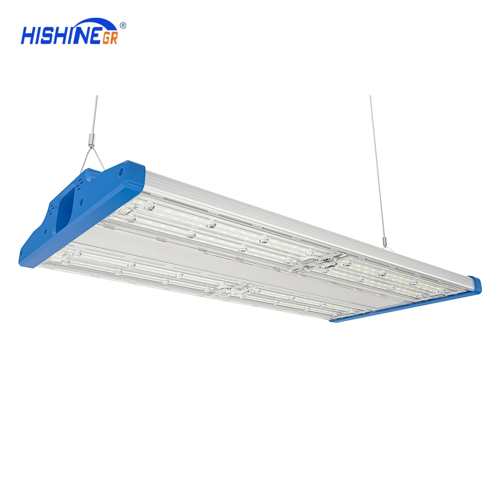 HiShine 150W 200W 300W LED Workshop Lights Linkable Hanging 6000K Garage Dimmable Industrial Warehouse Linear Led High Bay Light