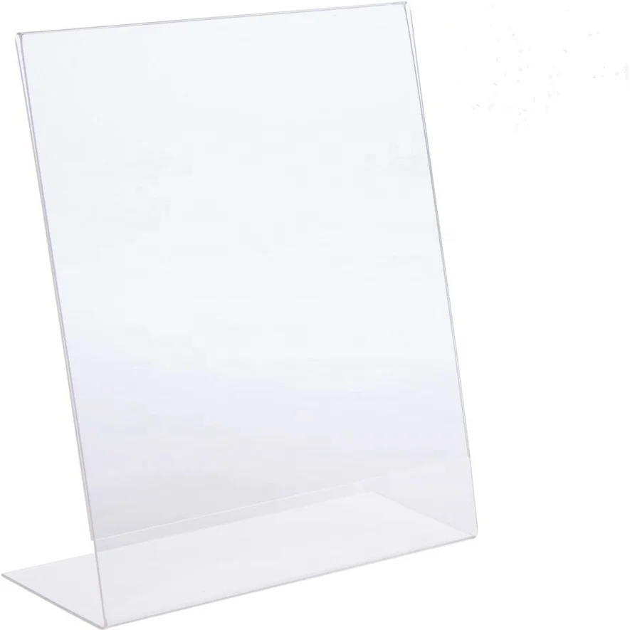 Heavy Duty Standing A5 Transparent Plastic counter Display Stands Acrylic Perspex Sign Card Holder