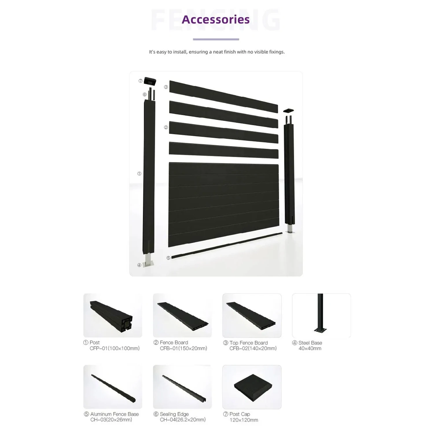 DIY Modern Outdoor WPC PVC Plastic Wood Composite Not Vinyl Decorative Privacy Fence Panels