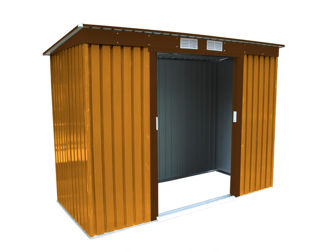 8x4ft pent metal shed