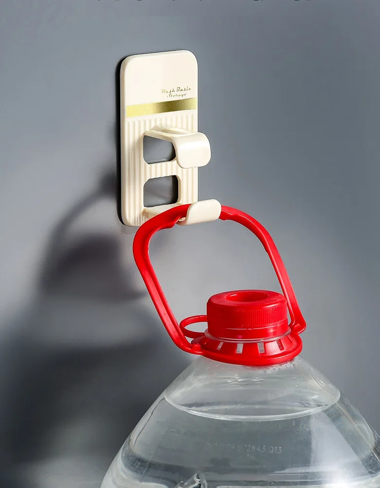 Wholesale Bathroom Multi-functional Washbasin Rack Adhesive Hooks Heavy Duty Wall Hooks Plastic Adhesive Sticky Hooks