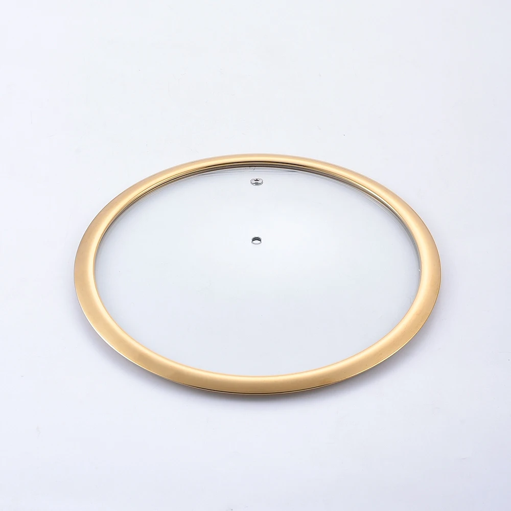Unique Design Hot Sale Square Tempered Glass Pan Cover With Handle Aluminum Pan Oval Glass Cover