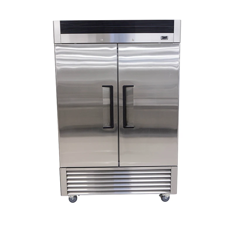 ETL  Professional Durable Stainless Steel Freezer Fridge Commercial Two Door Refrigerator