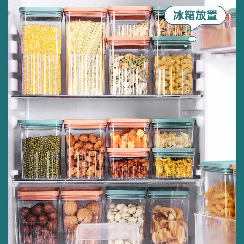 Kitchen refrigerator transparent storage container moisture-proof preservation food plastic storage container