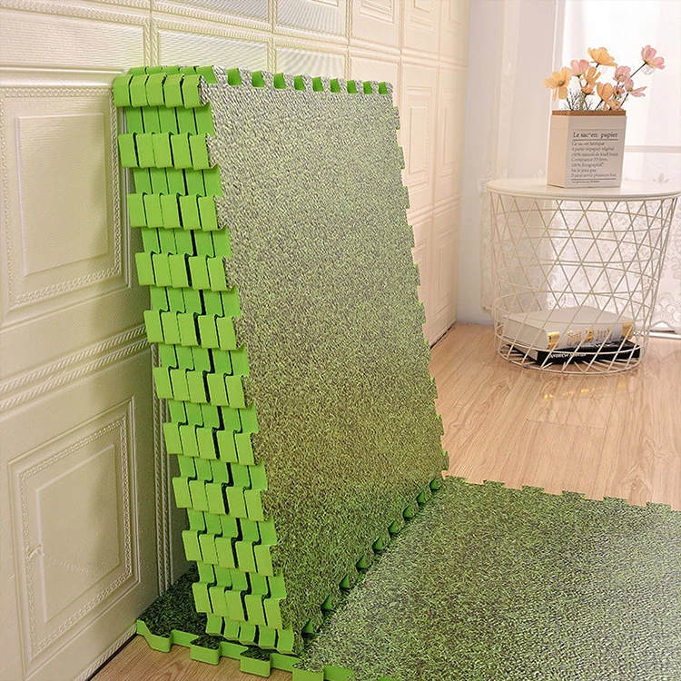 10mm 15mm 20mm 30  Thick Eva Foam Grass Print Design Safety Puzzle Play Non-Slip Non-Toxic Mat For baby