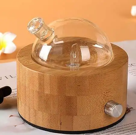 Real Bamboo Glass Nebulizing Waterless Diffuser Natural Electric Essence Oil Diffuser