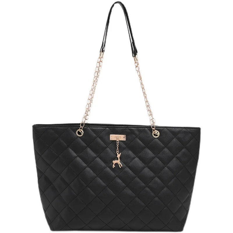 Big Capacity Leather Tote Purse Shoulder Bag Ladies Plaid Hobo Satchel Quilted Handbag for Women