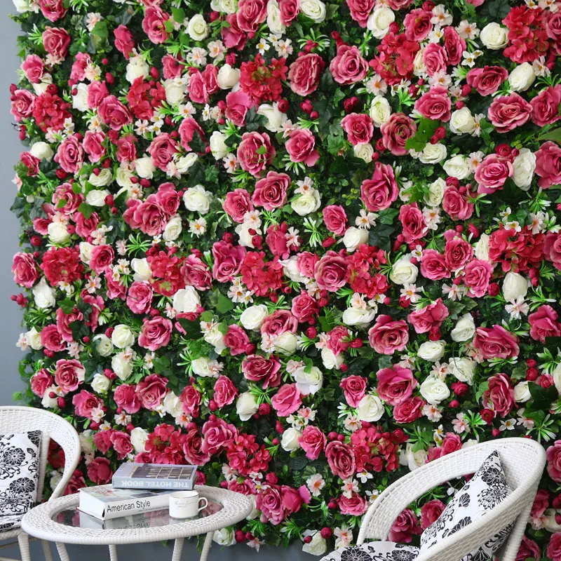 
garland arragements silk peony flower wall artificial flower plants white flower panel for wedding backdrop 