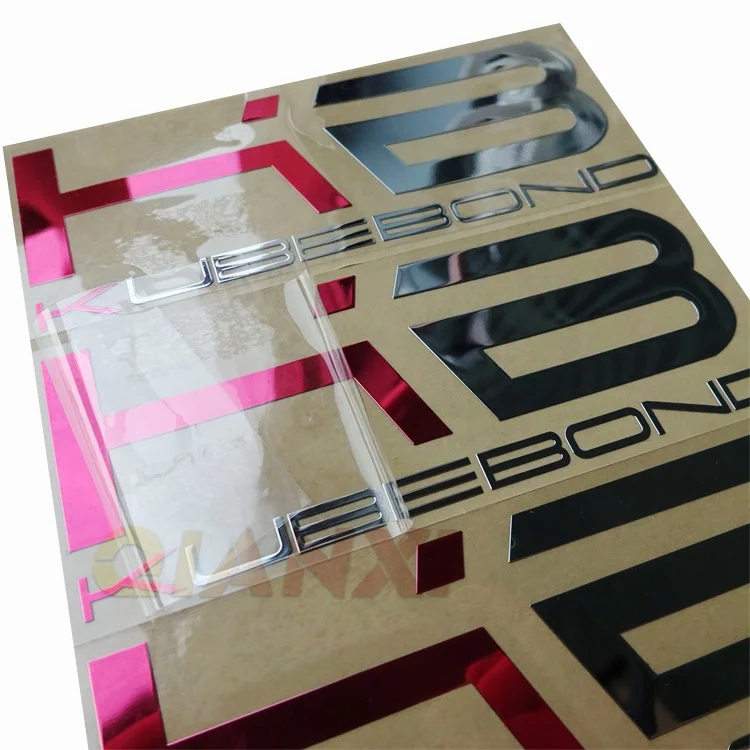 Пользовательские гальванические металлические Переводные логотипы никелевых наклеек