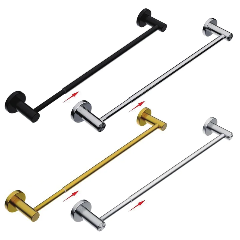 Bangqi Hotel Black and Silver Stainless Steel Towel Rack Copper Bathroom Accessories for Door Use