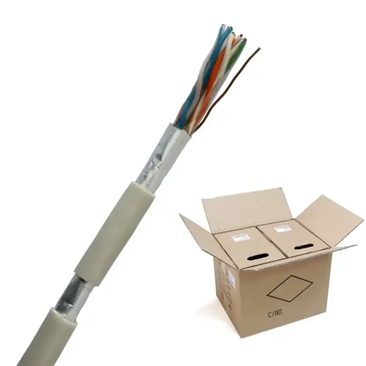 Well Designed 8 Cable Pure Copper Wire Cat5 Plenum Rated Cat6 Cat6a Cmp FTP Cat5e Cable For Indoor Wiring Network