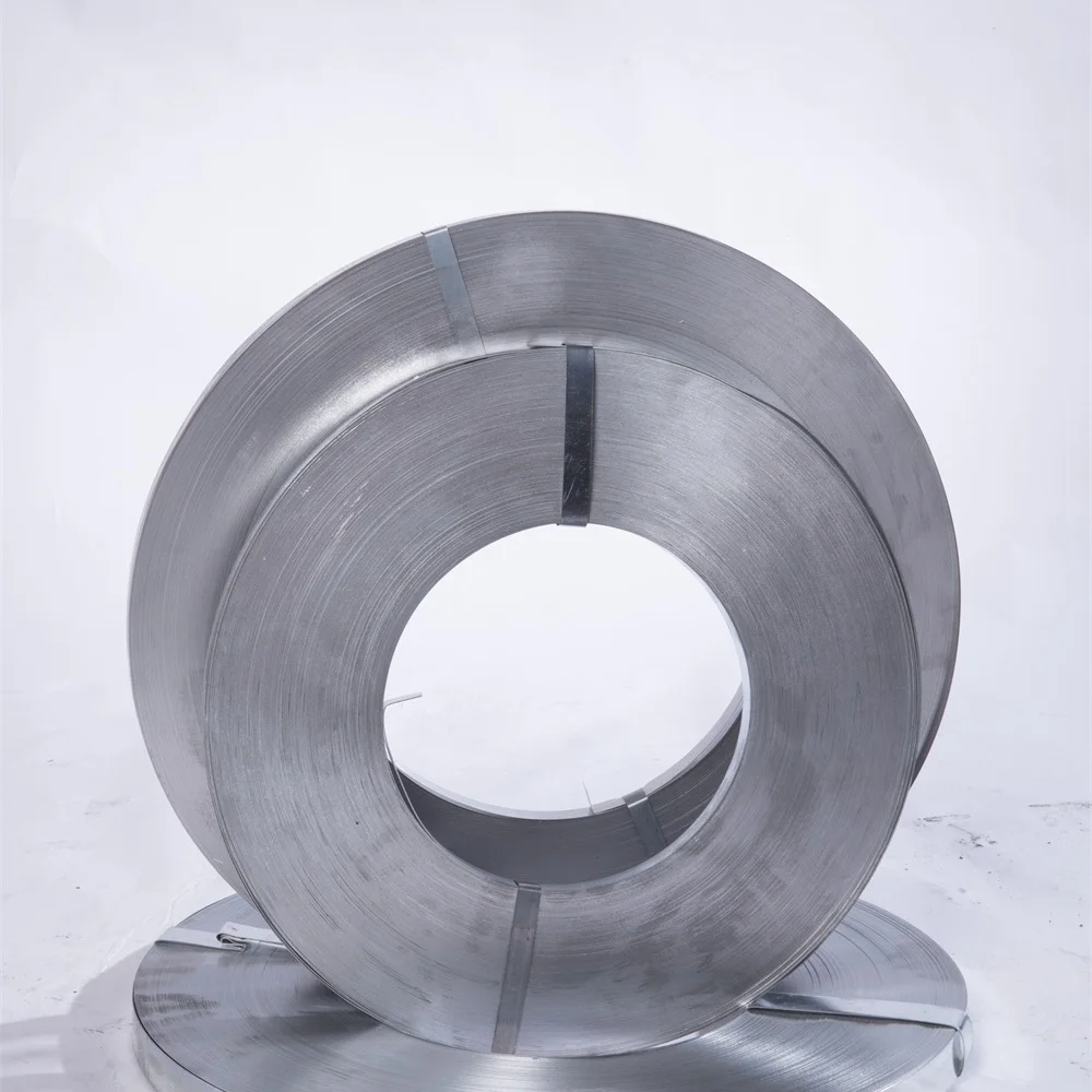 19mm Black Blue Silver Galvanized Steel Strip Cold Rolled Metal Galvanized Steel Strapping