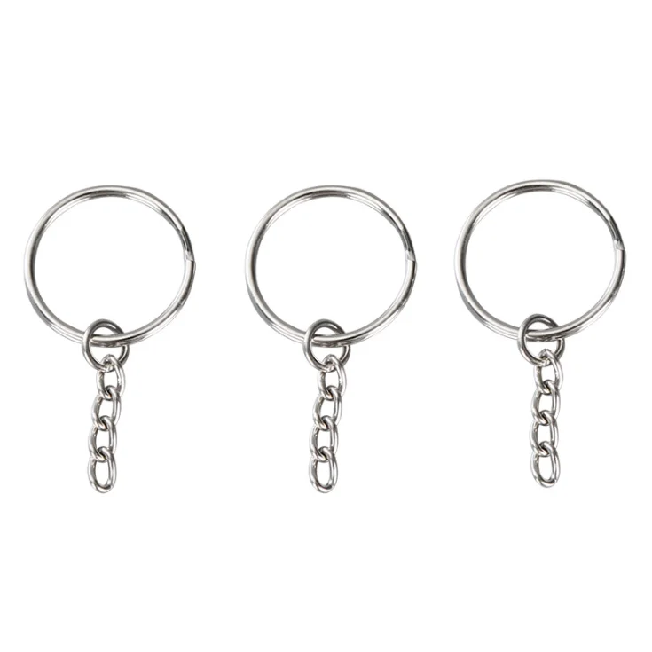 Silver Color Metal Split Key Chain Ring