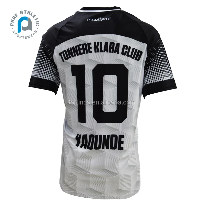 PURE  Custom Professional Sports Wear White/black Soccer Football Uniform / New Sublimation Design Sports Team soccer jersey men