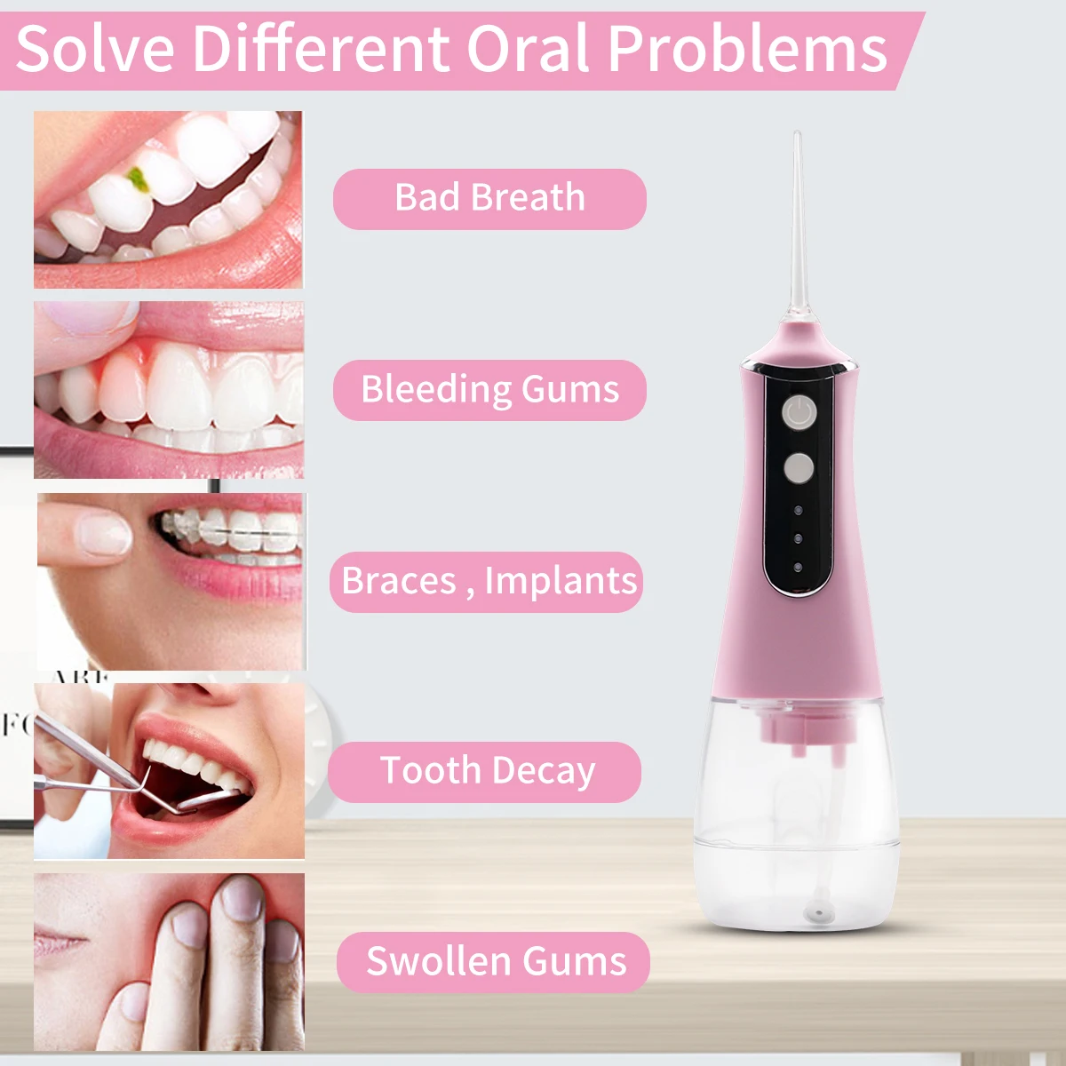  New professional electric mini oral irrigator water flosser for teeth