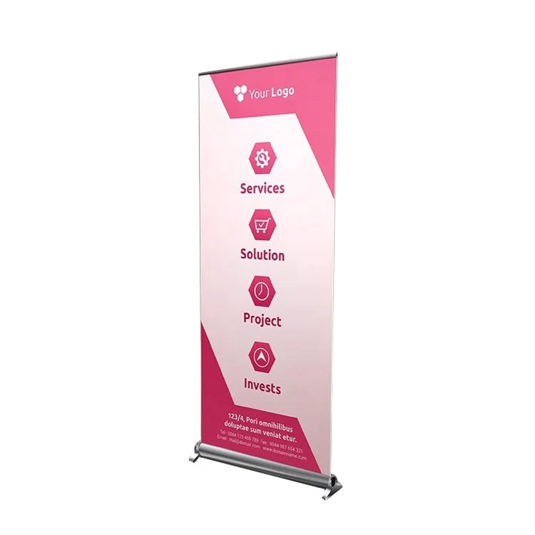 Wholesale custom printing 200x85cm 200x80cm roll up banner or Retractable banner for Exhibition and trade show event
