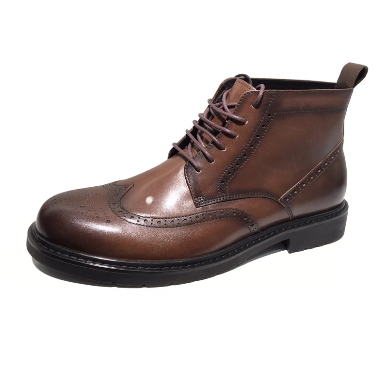 Fast delivery of the best and most popular luxury goods wholesale formal shoes men boots black leather casual ankle boots