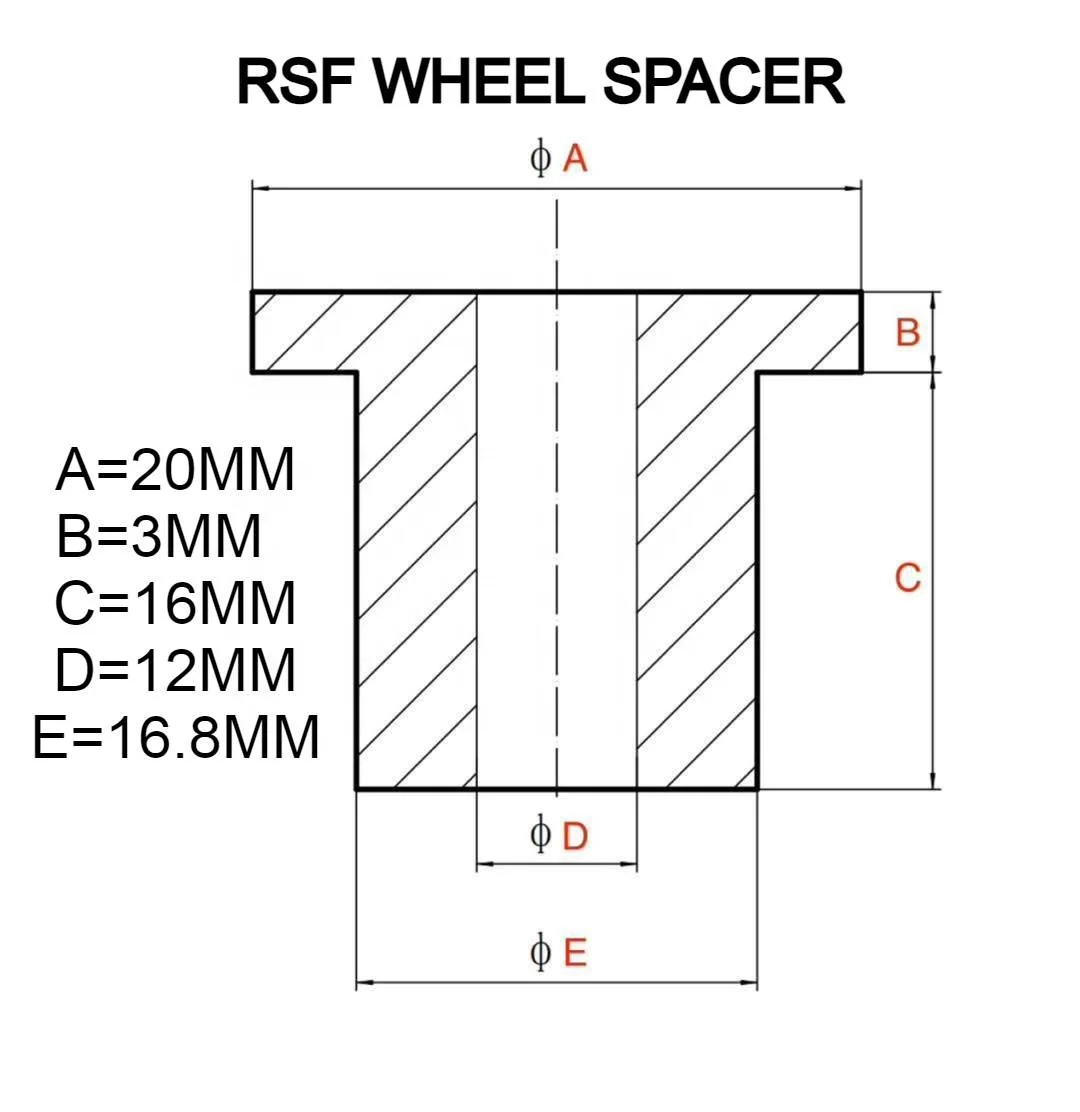 OEM Factory Customised 20*19 WHEEL SPACER Stainless steels bushing
