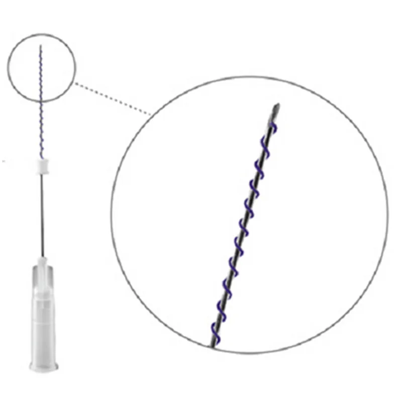 PCL Tornado Screw 26g/27g 38MM PDO Beauty Lifting Threads with Sharp Needle