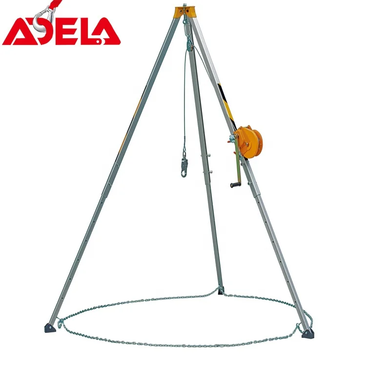Industrial rescue tripod stand rescue unit safety winch for falling protection aluminum firefighting keen escue tripod