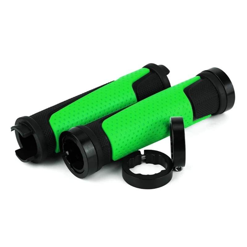 Bicycle Grips Double Lock on Locking Bicycle Handlebar Grips Rubber Bike Grips