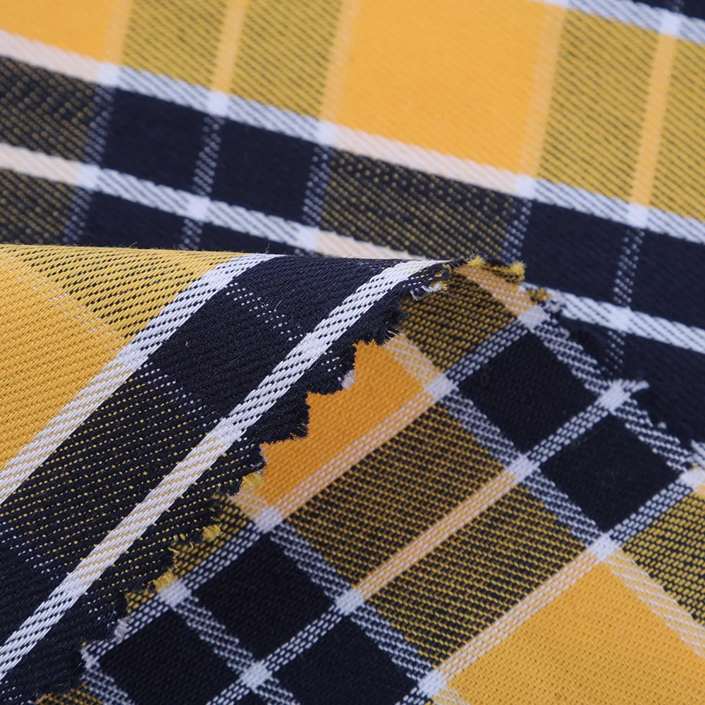 
2020 newest wholesale fabric cotton checked shirting for all year 