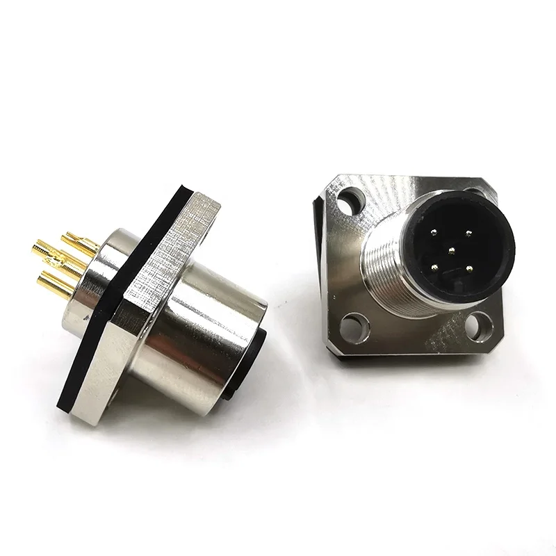 M5 M8 M12 M16 7/8 M23 waterproof solder pcb panel mount socket male female plug 3 4 5 6 8 12 pin plastic sensor cable