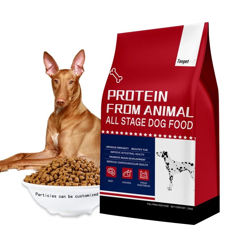 Chinese Factory Wholesale High Quality Dog Food 20kg Nutritious Pet Food Chicken&Beef Flavor Dry Dog Food