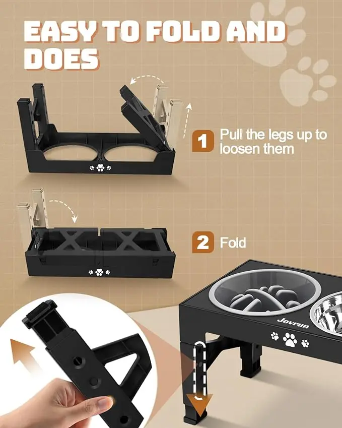 OF Wholesale 2 in 1 Lifting Elevated Cat Dog Feeder  Slow Food Feeder Bowl