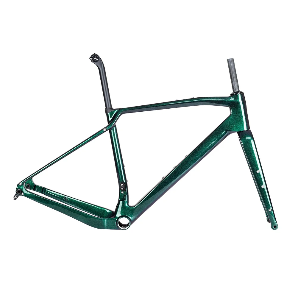 2023 New Gravel Frame 700x47C T47 Disc Brake All Internal Cable Carbon Gravel Bike Frameset